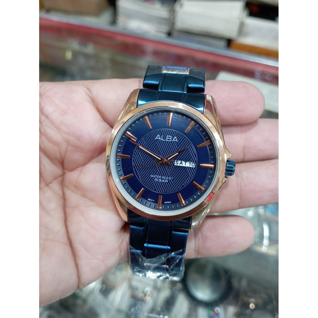 alba quartz jam pria sport elegan klasik simple