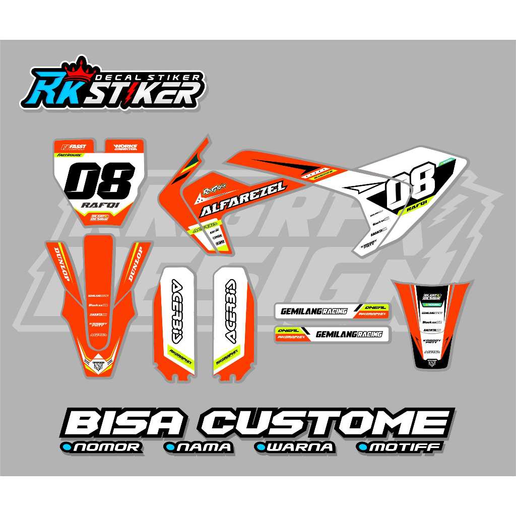 DECAL LENKA BODY HUSQVARNA MINIMOTO - DECAL HUSQVARNA  MINI MOTO
