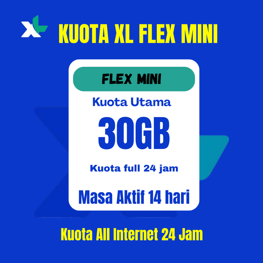 PAKET DATA XL MURAH FLEX COMBO, FLEXMAX/MINI 24 JAM – KUOTA NASIONAL SEMUA JARINGAN