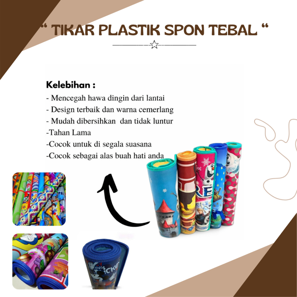 Tikar Lantai Spons Tikar Tebal Motif Alas Lantai Ringan