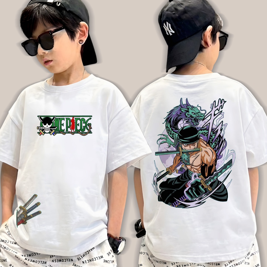 Baju  Anak Laki Laki Atasan Distro Motif (ZORO NAGA) "Anak Cowok Keren Usia 1 - 12 Tahun
