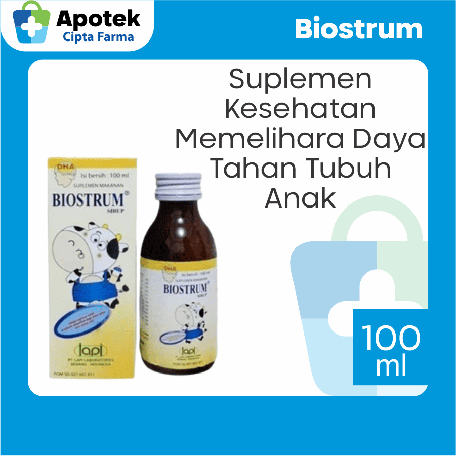 Biostrum Sirup 100 ml Multivitamin Vitamin A Vitamin D Vitamin B1 Vitamin B2 Vitamin B6 Vitamin B12 