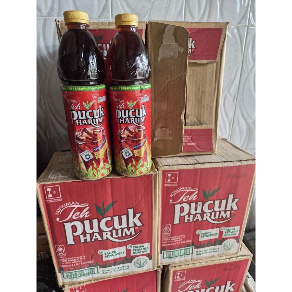 TEH PUCUK 1 KARTON 1LTR+300ML