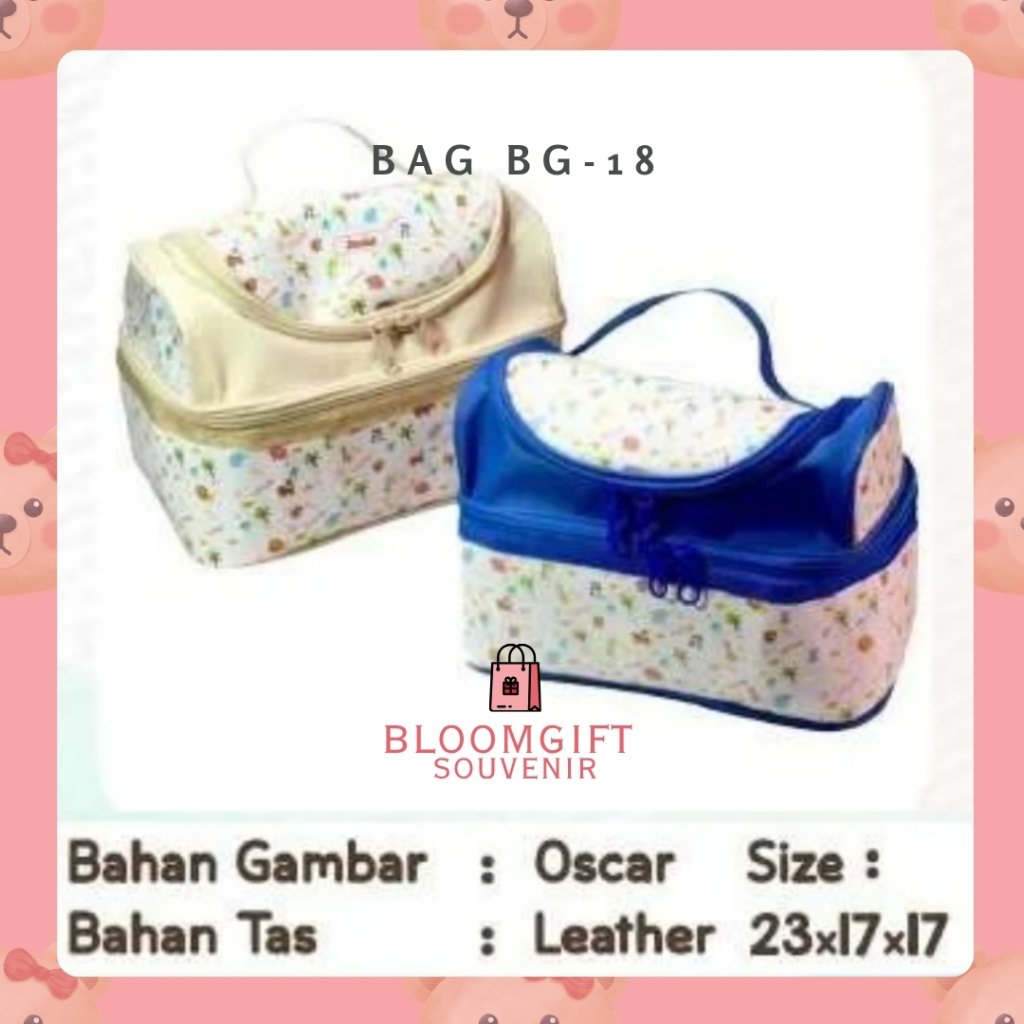 Double zipper Bag SOUVENIR CUSTOM /SOUVENIR ANAK / SOUVENIR ULTAH / TAS ULTAH /TAS AQIQAH