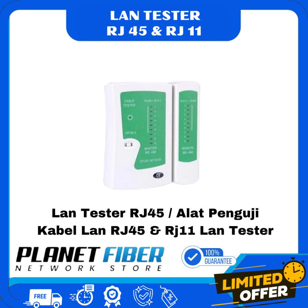 Network Kabel Tester / Lan Tester RJ45 / Alat Penguji Kabel Lan RJ45 Telepon Tester Rj11 Lan Tester