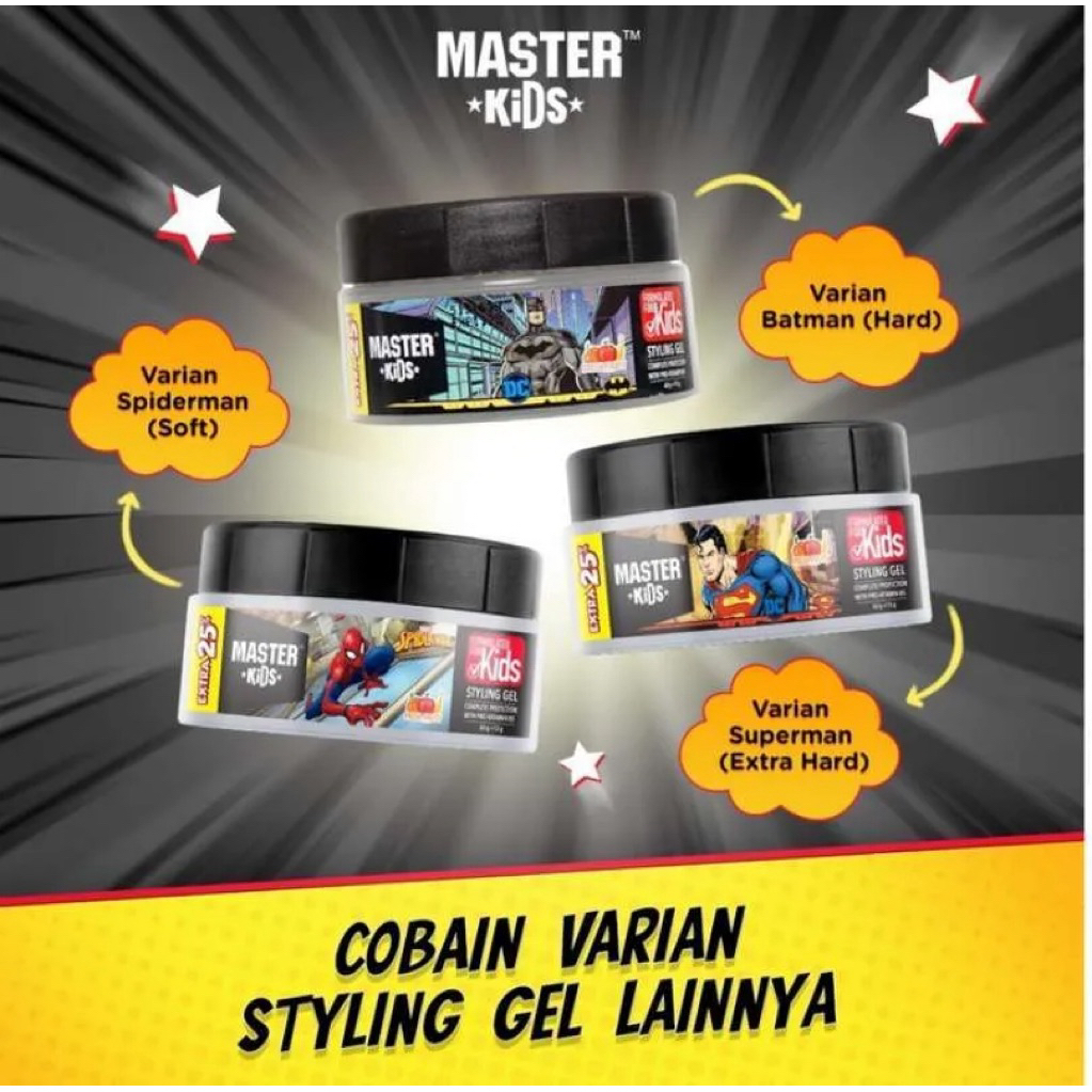 Master Kids Styling Gel/ Minyak Rambut Pomade Anak