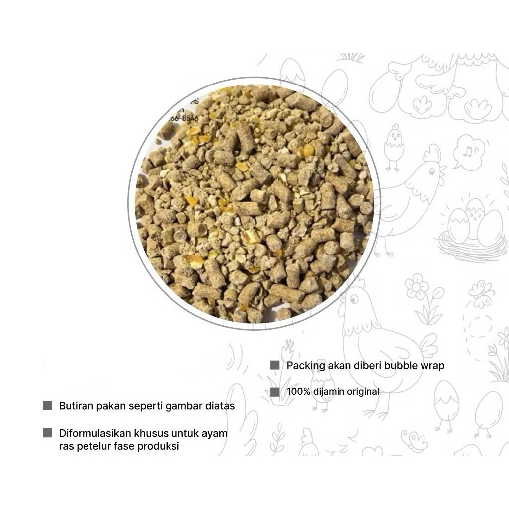 Sosshop_ 1 Sak 50 Kg Comfeed Par L1 Pelet - Pakan Ayam Petelur Umur 1950 Minggu Old Farm