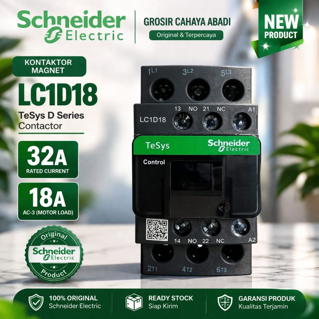 contactor schneider 18a lc1d18d7 42vac 3p kontaktor Schneider 18a lc1d18d7  original contactor schne