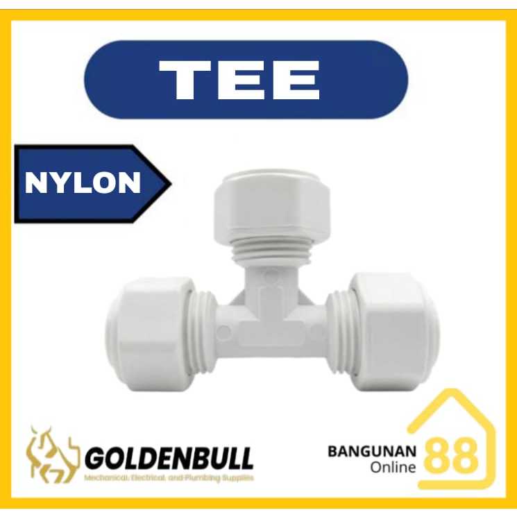 Tee HDPE Nylon Sambungan Fitting Pipa HDPE