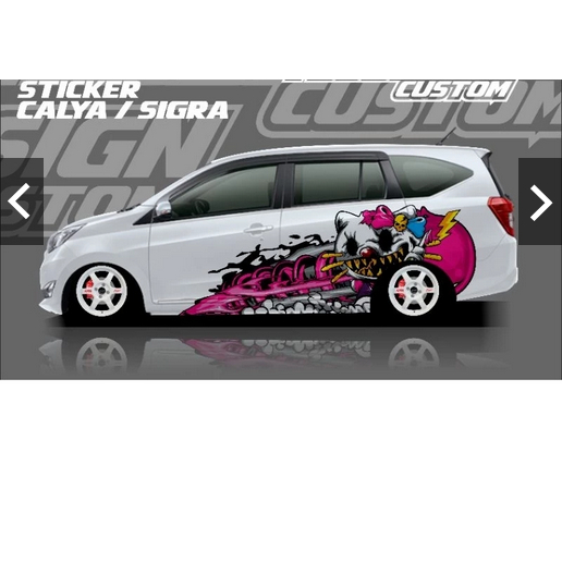 STICKER BODY MOBIL CALYA, SIGRA, AVANZA, DLL / STIKER MOBIL CUSTOM MONSTER HELLO KITTY