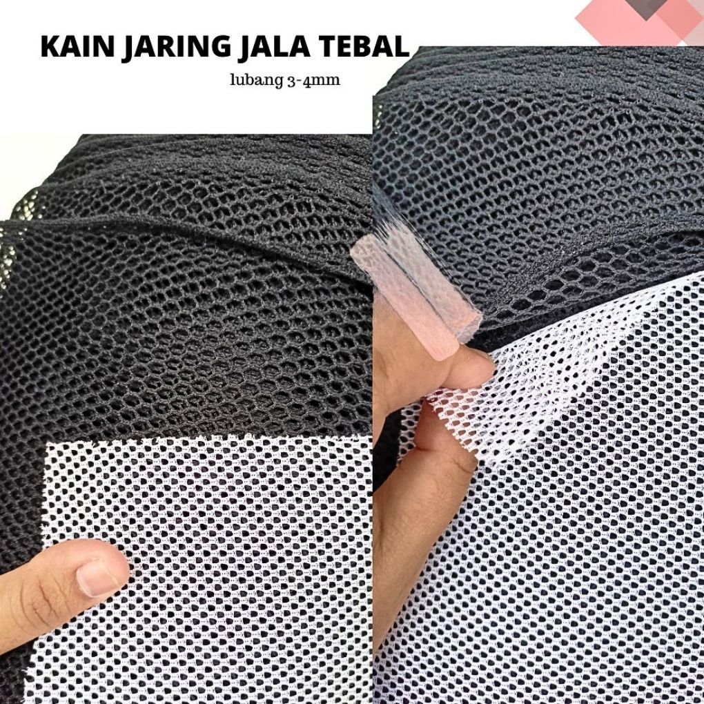 Kain Jala Jaring Tebal Lapisan (Harga per 0,5m) | Kain Jaring Nilon Mesh serbaguna - Jala Nilon serb