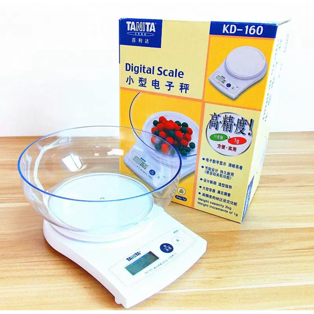Timbangan kue digital Tanita KD-160 | Timbangan dapur digital Tanita