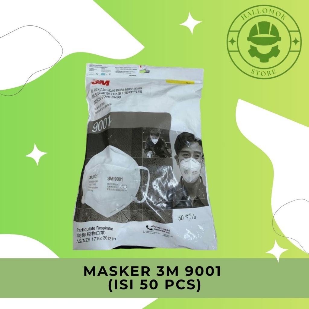 Masker 3M KN90 9001 (Isi 50 pcs)