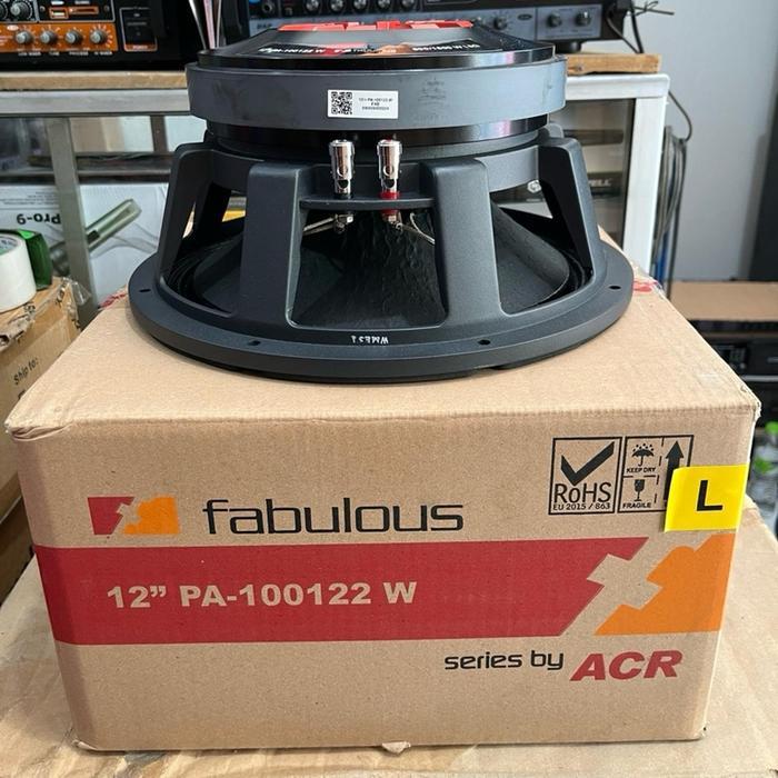 Speaker komponen ACR Fabulous 100122 W / 100122W – 12 inch woofer coil 4 inch Original 800-1600 watt