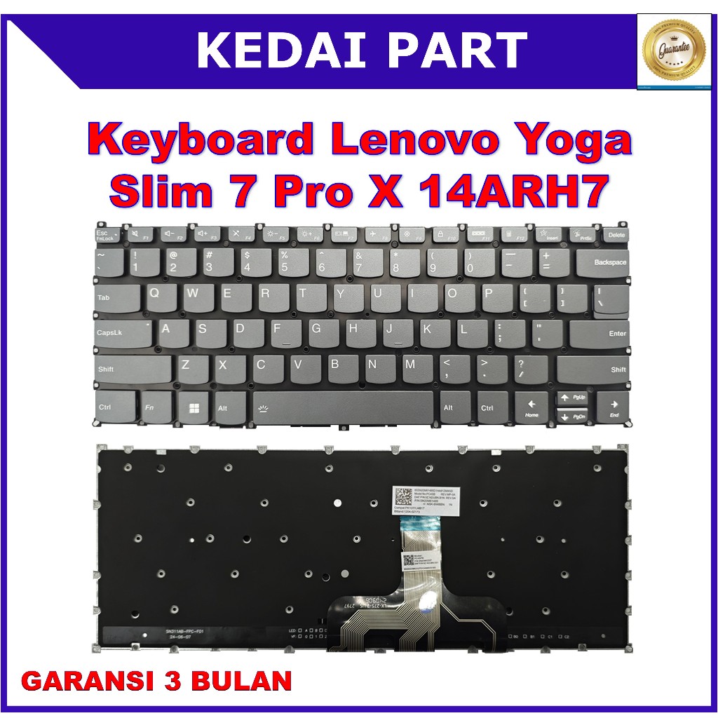 Keyboard Lenovo Yoga Slim 7 ProX Pro X 14ARH7 14IAH7 82TL 82TK