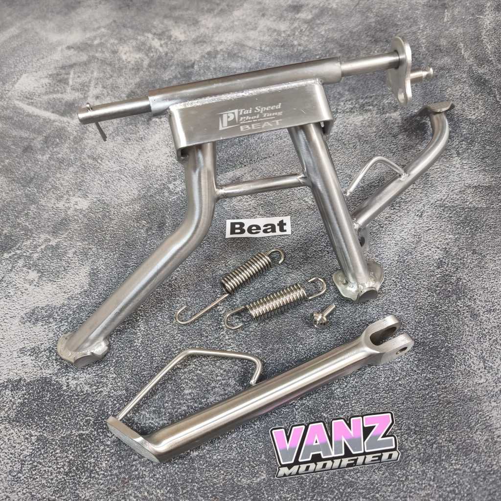 Standar 14 Steinless inox original Standar tengah dan samping inox Scoopy beat vario ukuran 14 Stand
