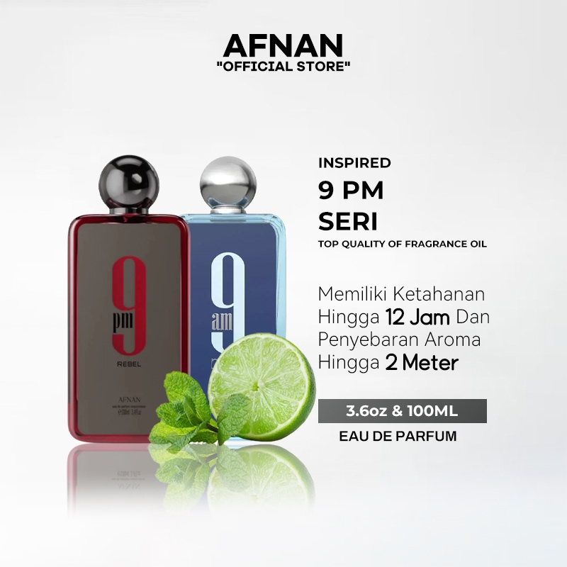 Afnan 9 PM Rebel Parfum 100ML, Afnan 9 AM Dive Parfum 100ML, Afnan Official Store, Fragrance World, 