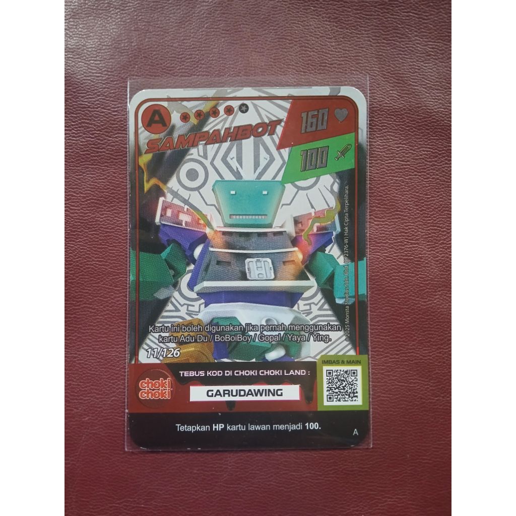 KARTU BOBOIBOY GALAXY MONSTA CHOKI CHOKI
