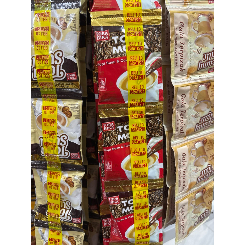 KOPI RENCENG 25G ISI 10SACHET (Tora moka/Tora susu/ Creamy Latte)