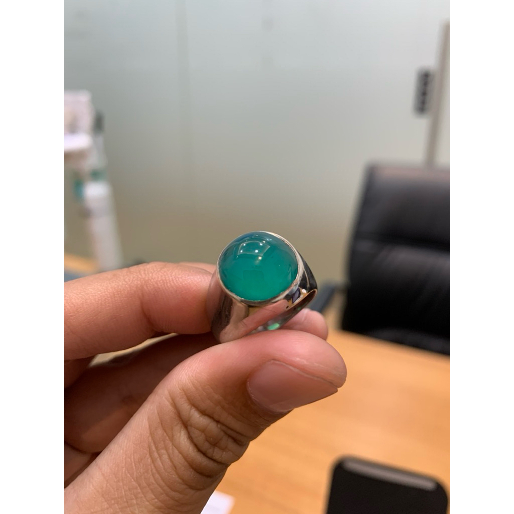 Bacan natural ring perak