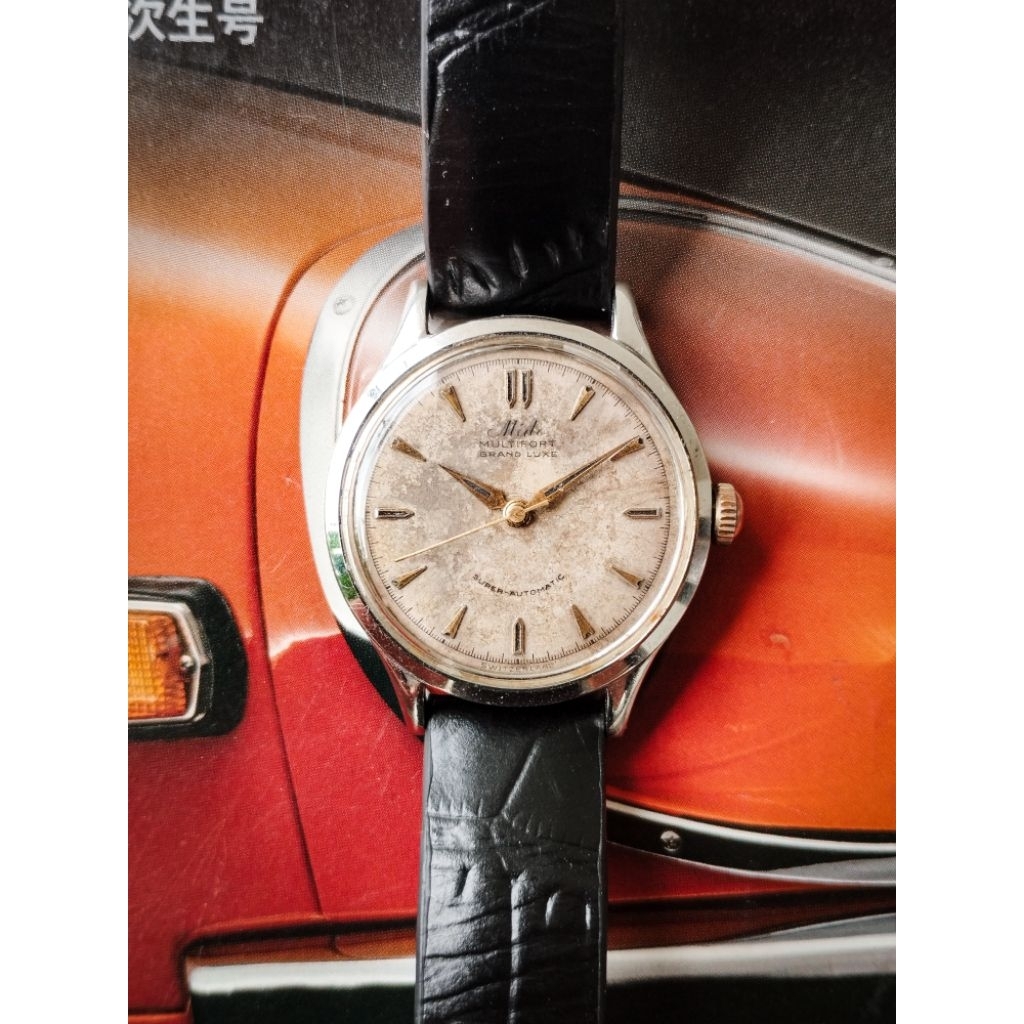 Rare vintage mido grandluxe multifort automatic bumper circa 40s