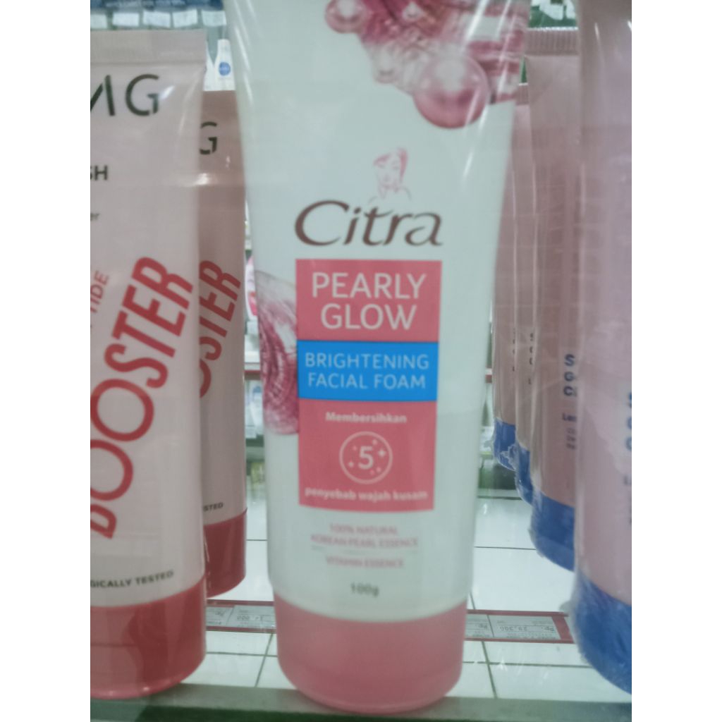 Sabun Wajah Citra Pearly Glow 100g - Pencerah dan pembersih Alami, Mutiara Korea, Vitamin B3