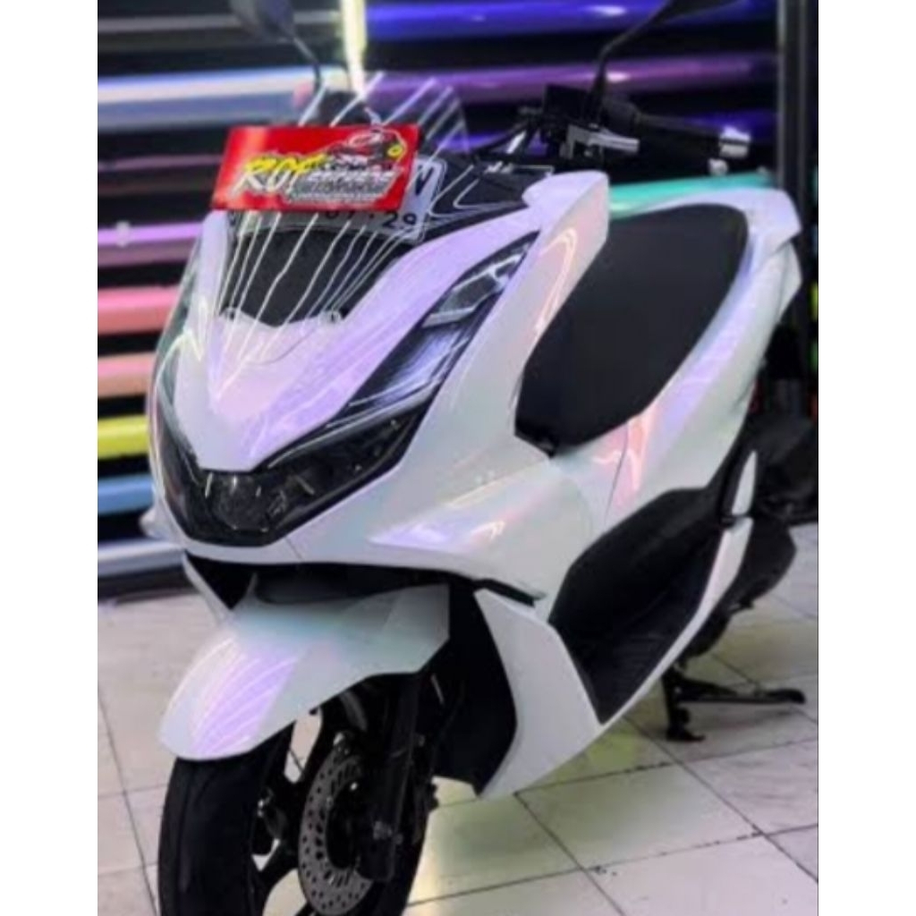 cat pu putih+lembayung ungu harga sudah 1paket cat perawatan kendaraan