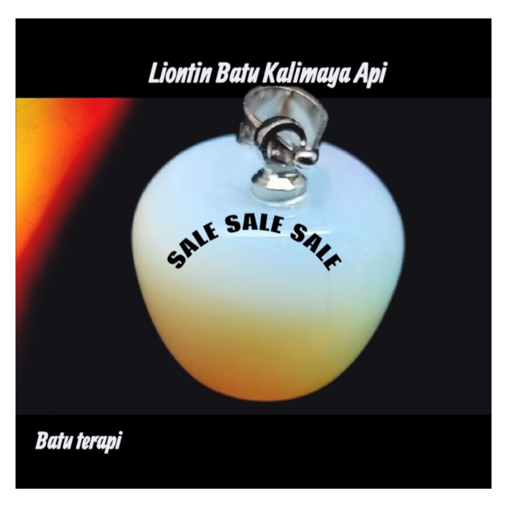 Liontin Batu Kalimaya Api _ Kalung liontin Pria dan Wanita Terapi Kesehatan