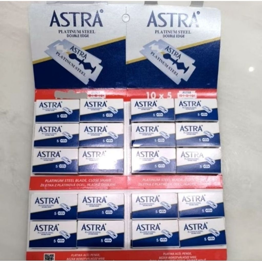 Pisau Silet Astra Platinum Stainlees Original / Silet Pisau Cukur Kumis Jenggot Rambut / Isi Ulang S