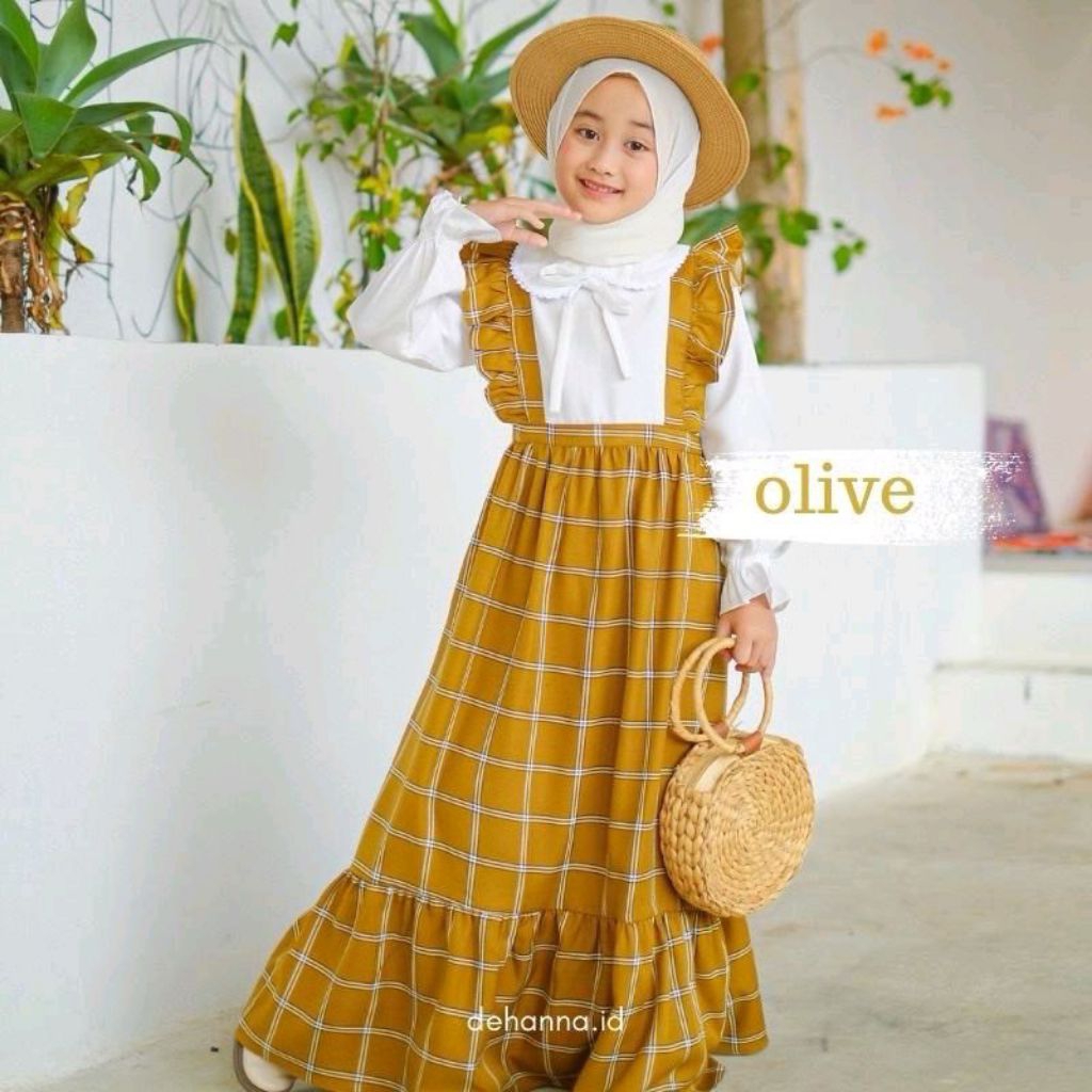 Baju Gamis Muslim Anak Perempuan Umur 1-9 Tahun Model Korea Mikayla Dress