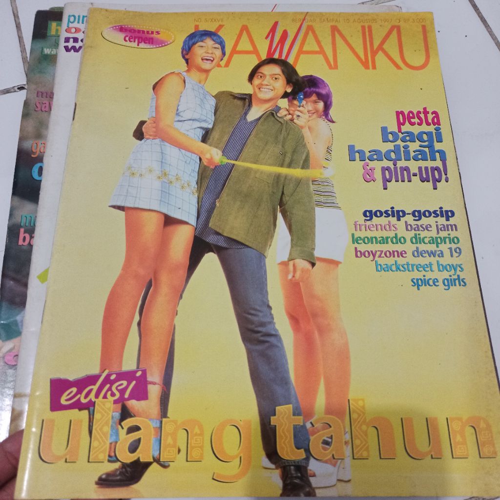 Majalah Kawanku tahun 90an - Edisi Ulang Tahun, Dewa 19, Boyzone, Base Jam, Spice Girls, dll.