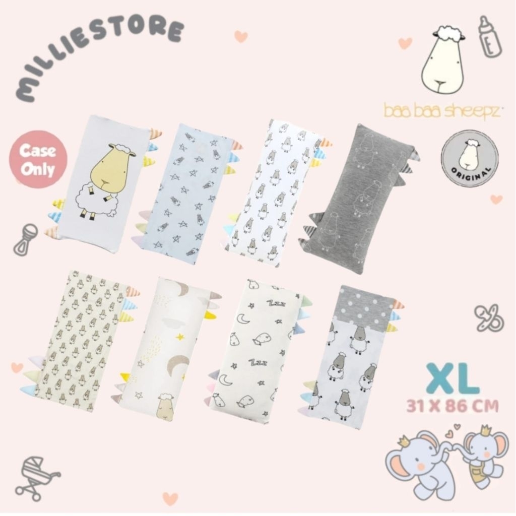 BAABAASHEEPZ BedTime Buddy CASE XL - Xtra Large (HANYA SARUNG) | Sarung Bantal Baabaasheepz
