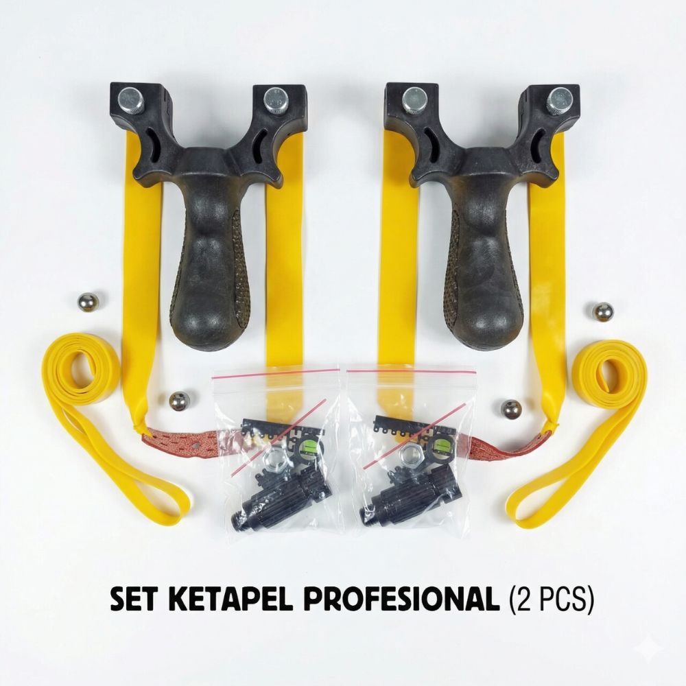 Dua Ketapel Tactical Slingshot dengan Laser untuk Berburu Presisi Dengan Dengan Ratusan Peluruh
