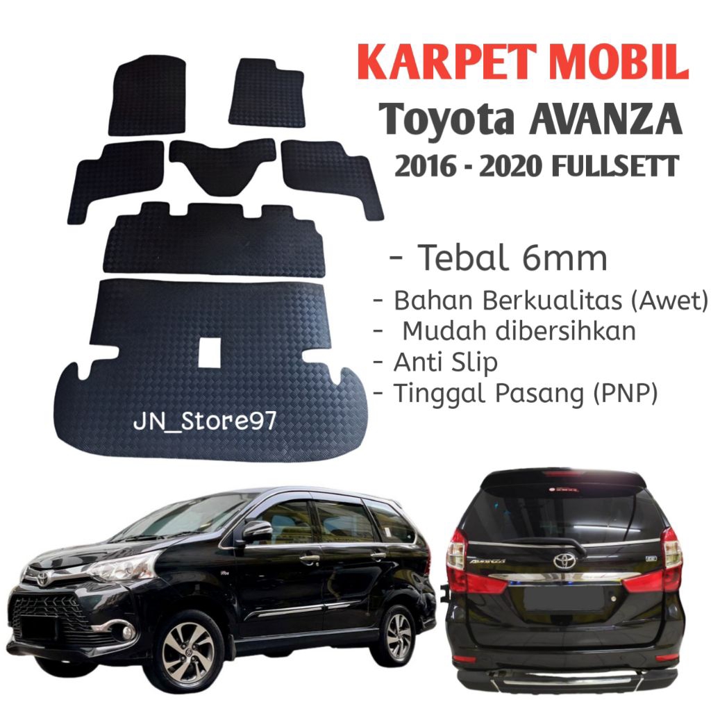 KARPET MOBIL AVANZA NEW FULLSET 2016 - 2017 - 2018 - 2019 - 2020 - TOYOTA AVANZA