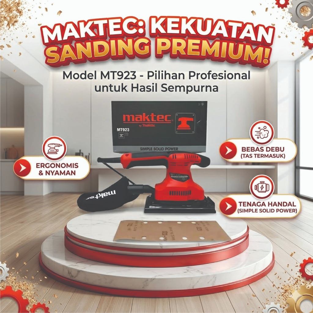 Mesin Amplas Bulat Maktec MT923 Sander MT 923 Original