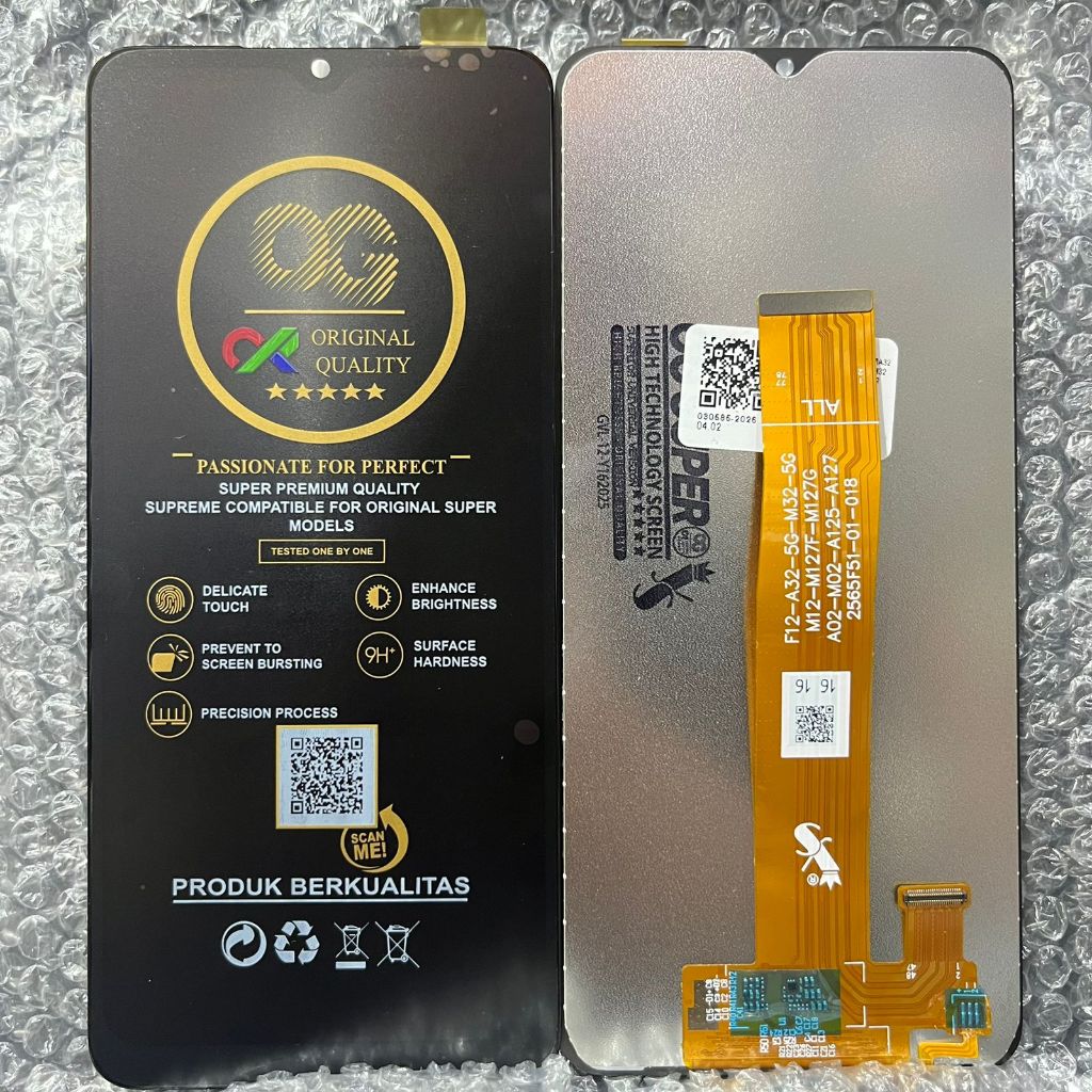 LCD TOUCHSCREEN SAMSUNG A02 / A12 BLACK HX PREMIUM / OG SUPER