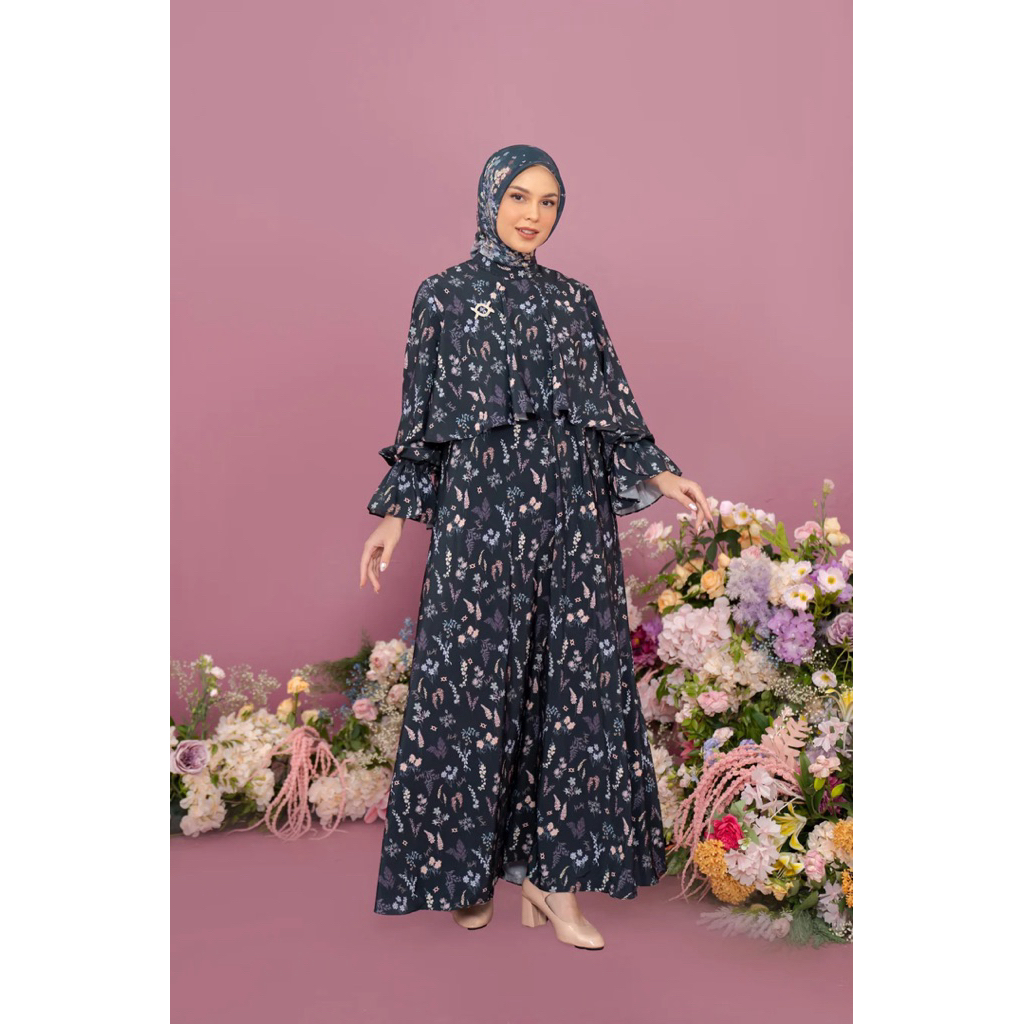 WEARING KLAMBY - NEW GARDENIA DRESS DARK BERRY XXL KLAMBY
