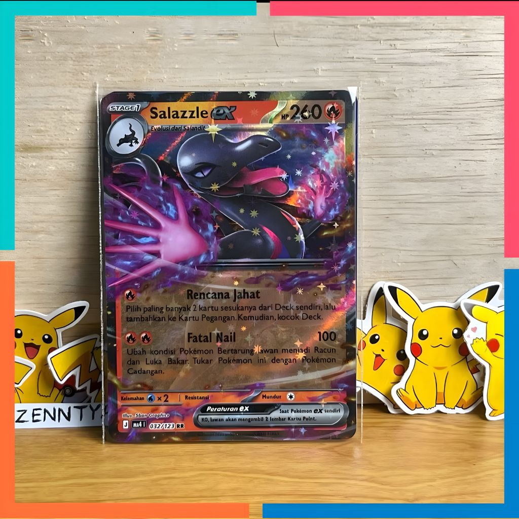 Salazzle Ex Ma4 032/123 RR, Kartu Pokemon TCG Indonesia