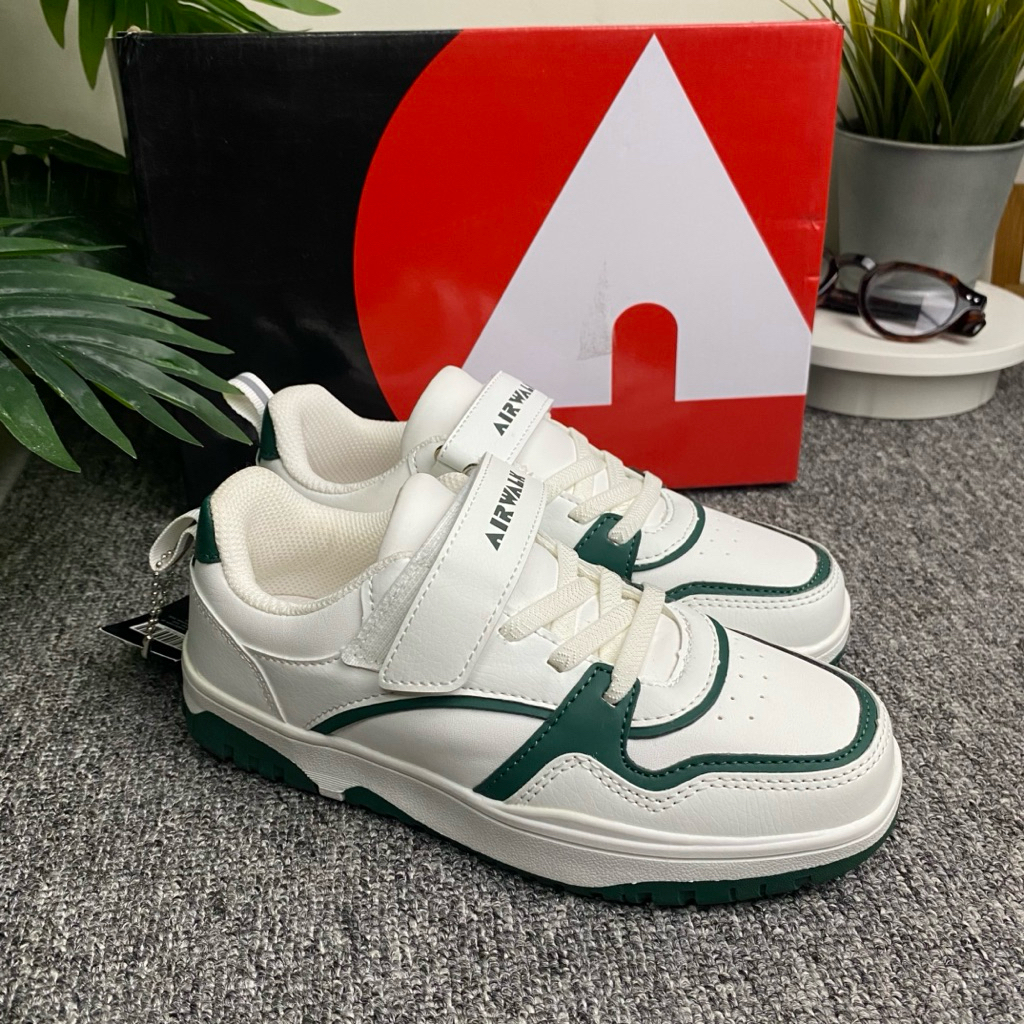 Sepatu anak laki laki airwalk white green original