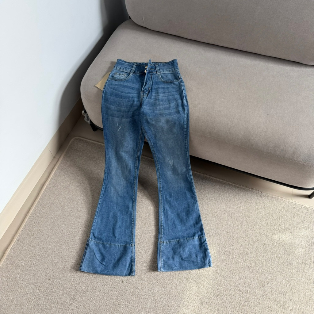 FLARE FOLD JEANS | Jeans Cutbray | Celana Jeans Wanita | Jeans Strech | Flare Jeans
