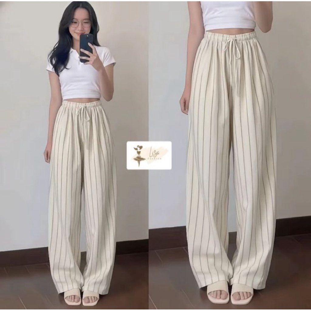 [BISA COD Celana Kulot Hommy Stripe//Celana Kulot Rayon Premium//Celana Kulot Rayon Motif Everyday P