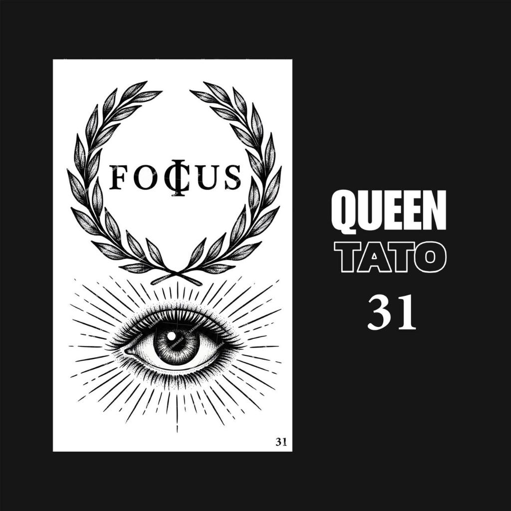 QueenTato - Stiker tato temporer semi permanen Motif Gambar 31
