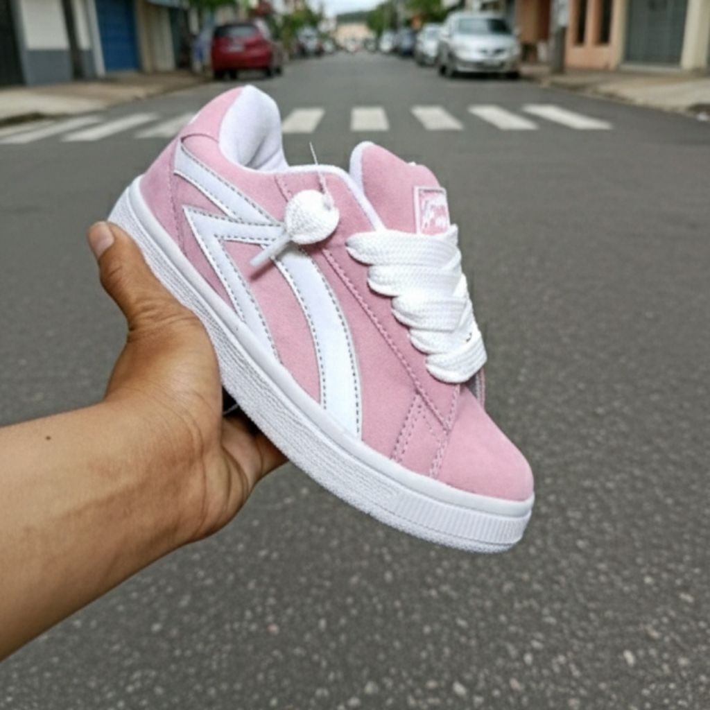 sepatu sneakers onitsuka lidah gemuk desain sporty style anak remaja dewasa elegan nyaman sekolah SD