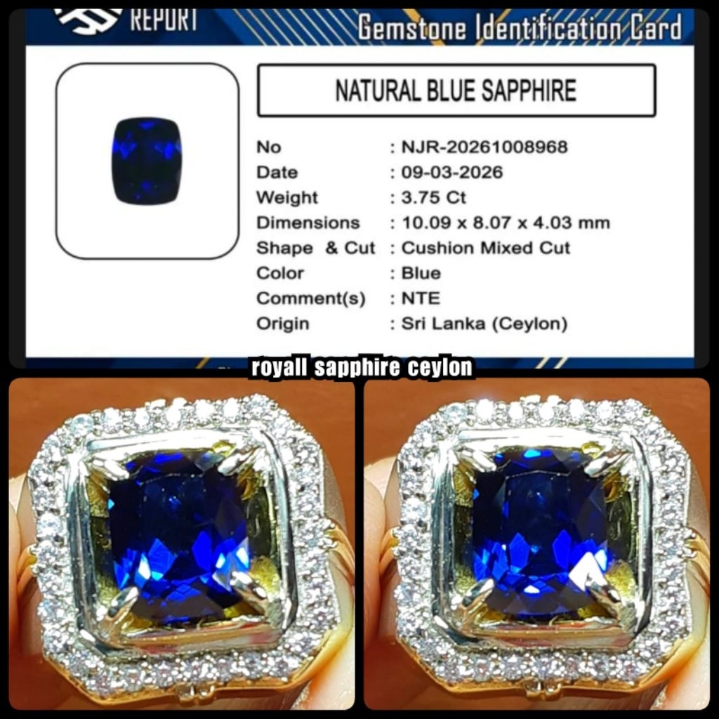 natural 100% sapphire ceylon srilanka ( NTE )