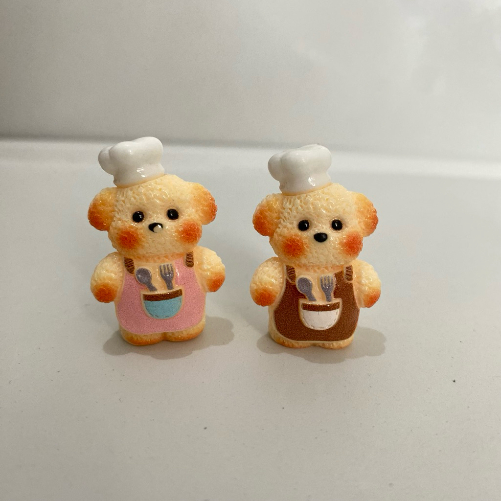 MAINAN ANAK MINI FIGURE BERUANG GUGUK CHEF MINIATUR CLAY LUCU