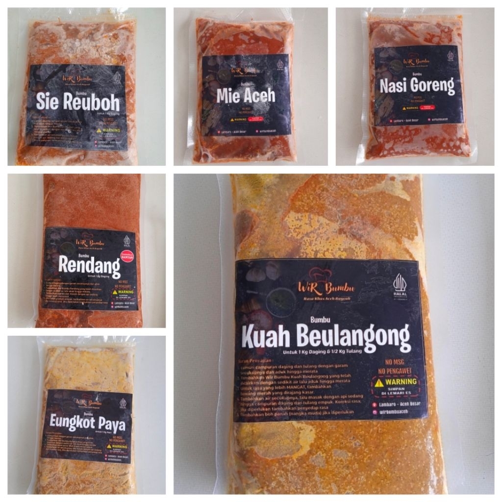 Bumbu Basah WIR Khas Aceh Besar | Gulai Ayam | Gulai Bebek | Kuah Beulangong | Sie Reuboh | Mie Aceh