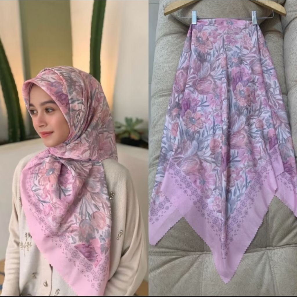 jilbab segiempat corak premium