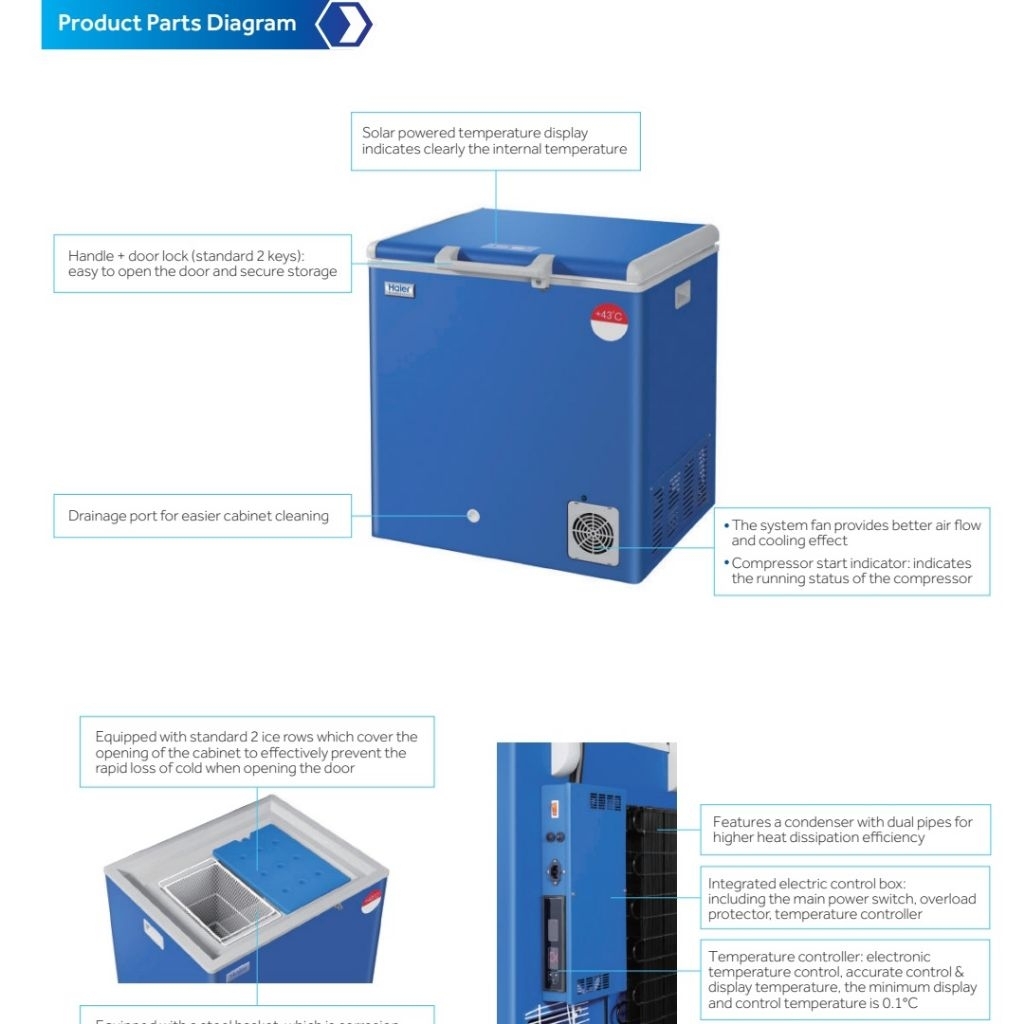 Vaccine and Icepack Freezer - Kulkas Vaksin Haier HBD 86 Freezer Vaksin Coldchain Vaccine Refrigerat