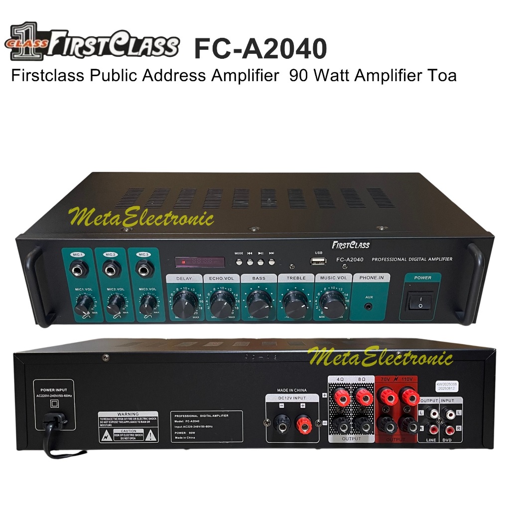Amplifier Khusus Toa Firstclass FC-A2040  90 Watt Amplifier Masjid