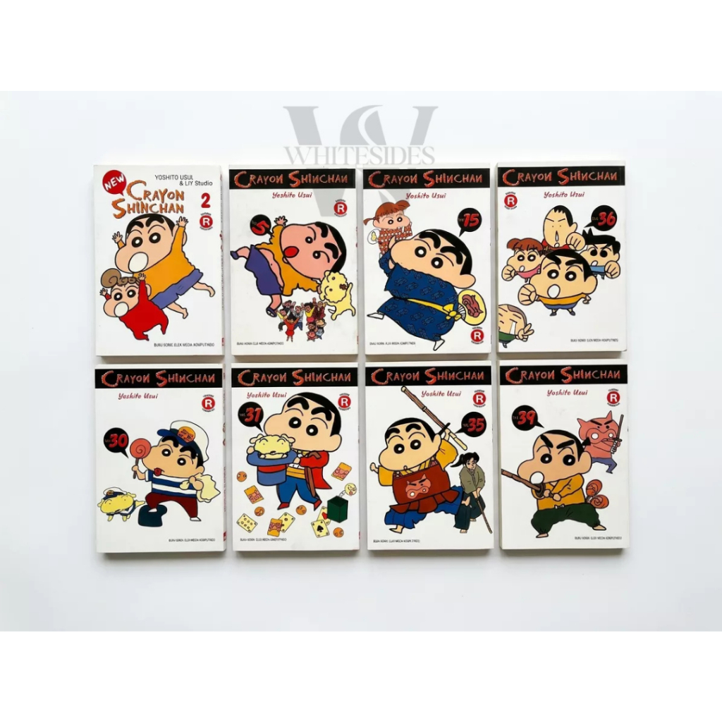 Shinchan Comic Set - Books Diary of Wimpy Kids Rick Riordian Winnie The Pooh Buku CD DVD Album Photo